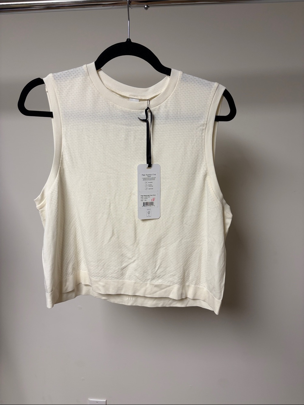 Varley page seamless crop tank Snow White